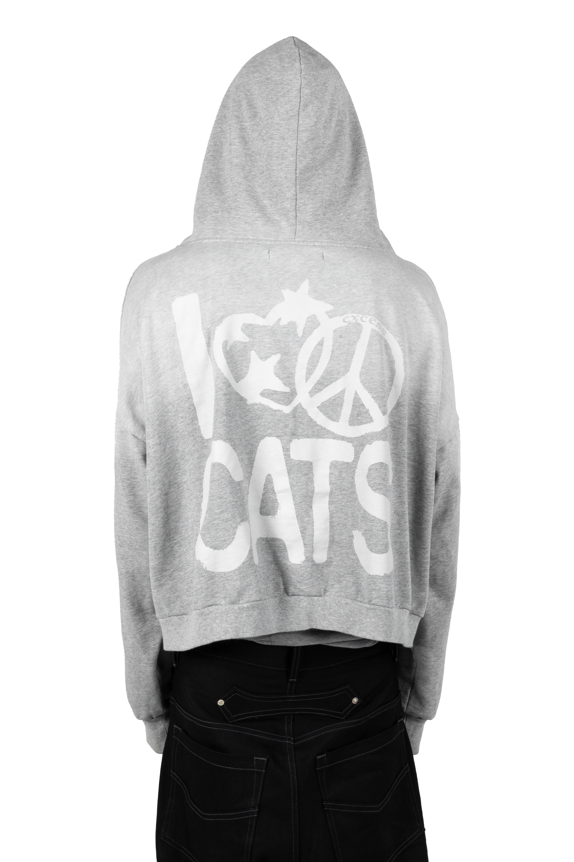 #ILOVECATS HOODIE GREY